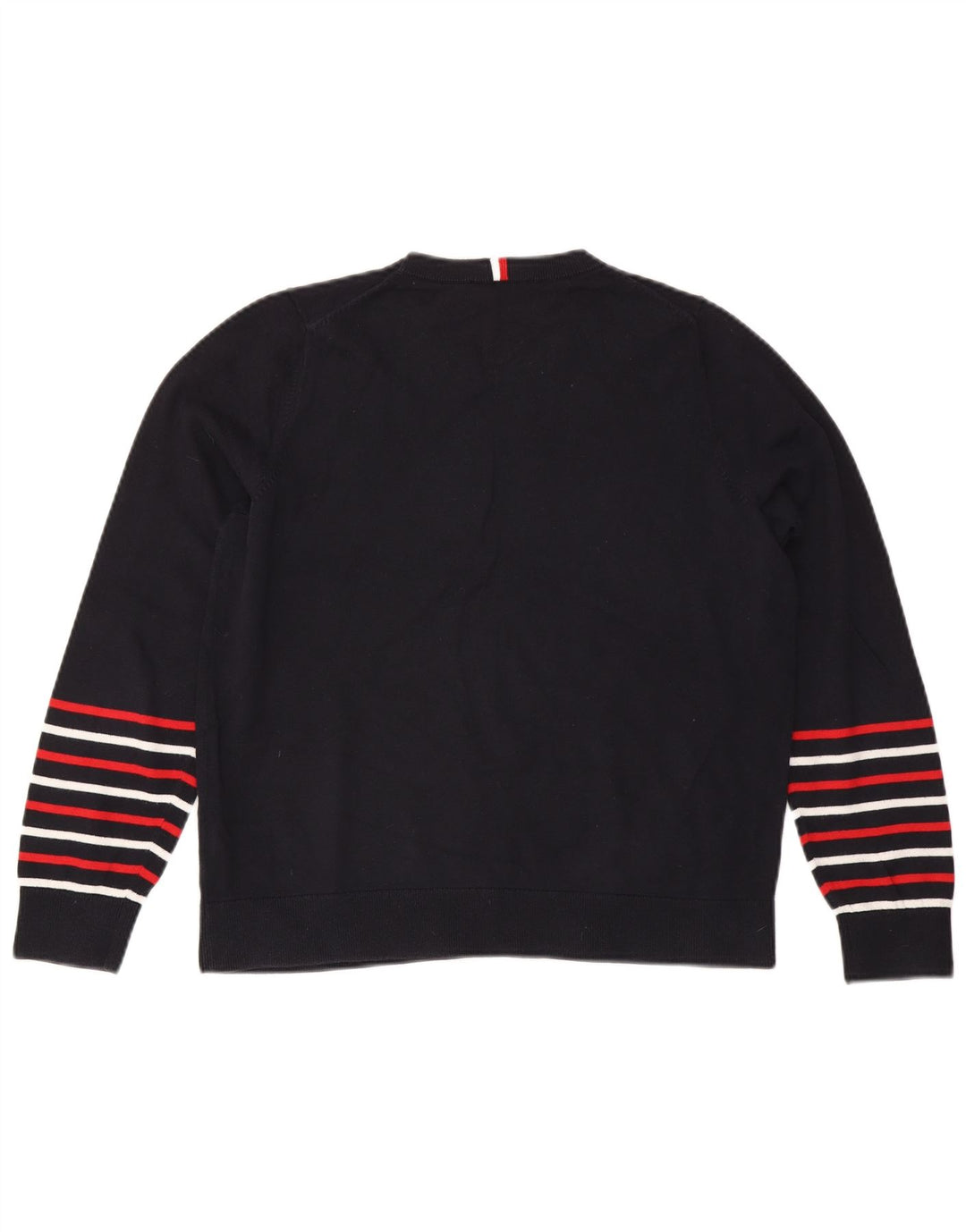TOMMY HILFIGER Pull à col rond pour femme UK 14 Bleu marine moyen