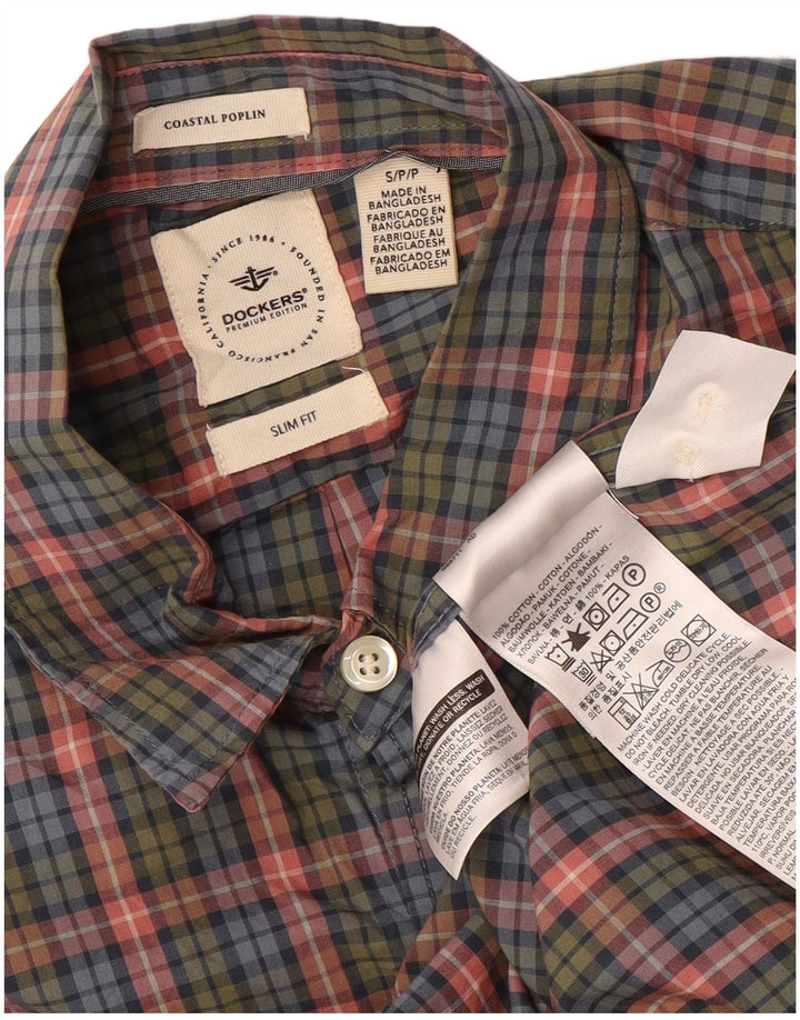 DOCKERS Chemise Slim Fit Petit Carreau Multicolore Coton