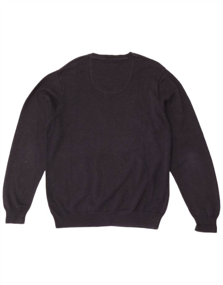 Marks & Spencer Pull à col en V Blue Harbor pour hommes, grand bleu marine