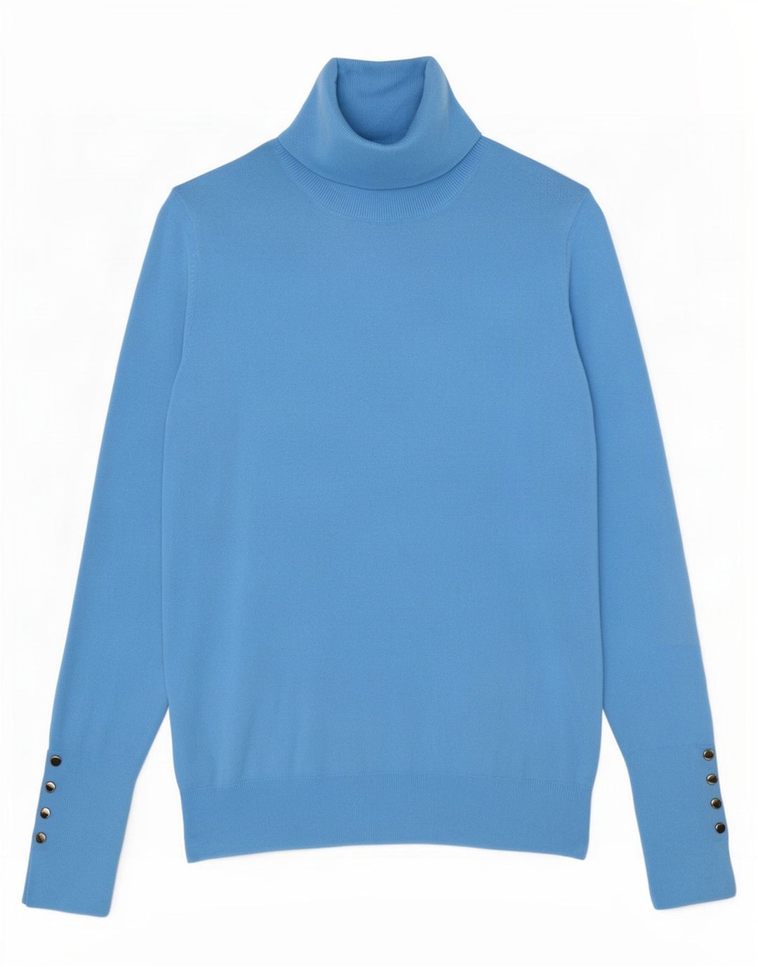 Zara Pull col roulé pour femme UK 12 Bleu moyen Viscose