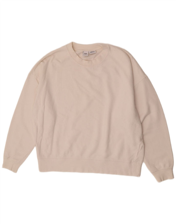 Zara Homme Sweat Oversize Pull Large Blanc