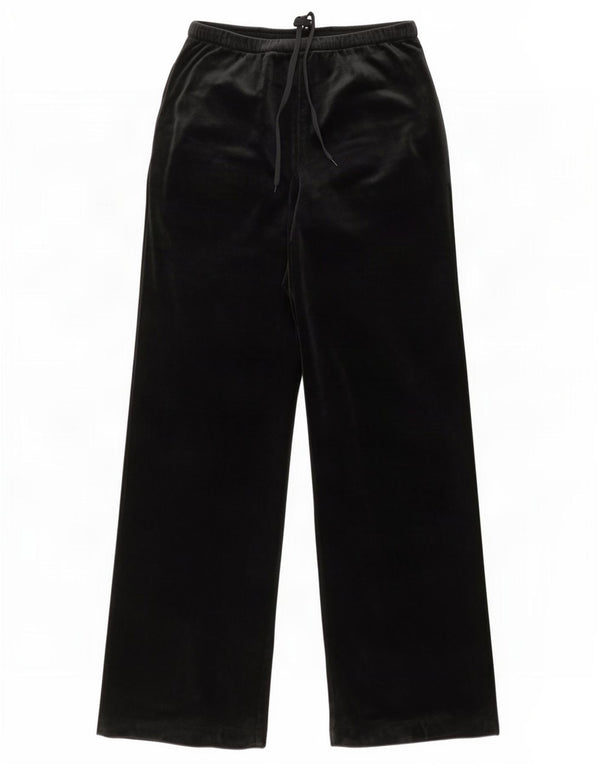 Marks & Spencer Pantalon de survêtement en velours pour femme UK 8 Small Noir Viscose