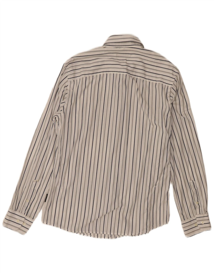 Sergio Tacchini Chemise Homme Grand Coton Rayé Blanc