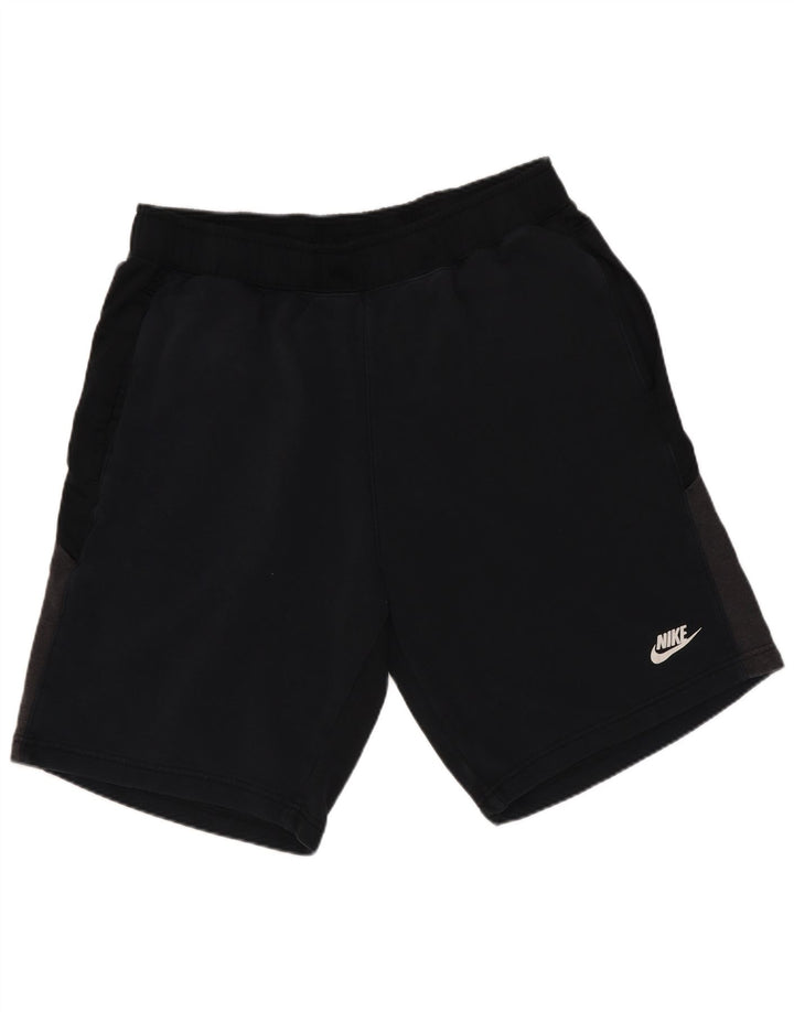 Nike Short de sport pour homme en coton color block Noir Taille L