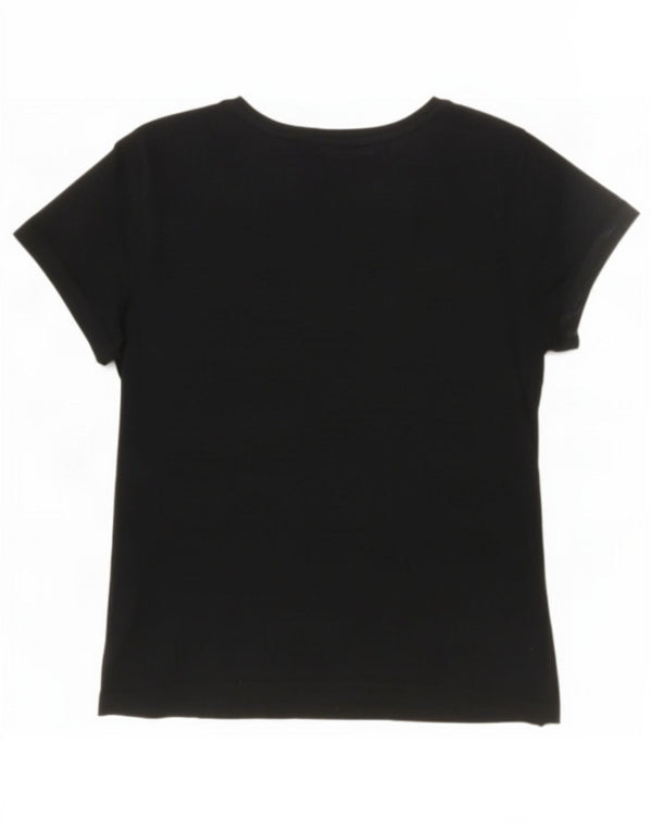 Calvin Klein Jeans T-shirt graphique pour femme UK 12 Bleu marine moyen Coton
