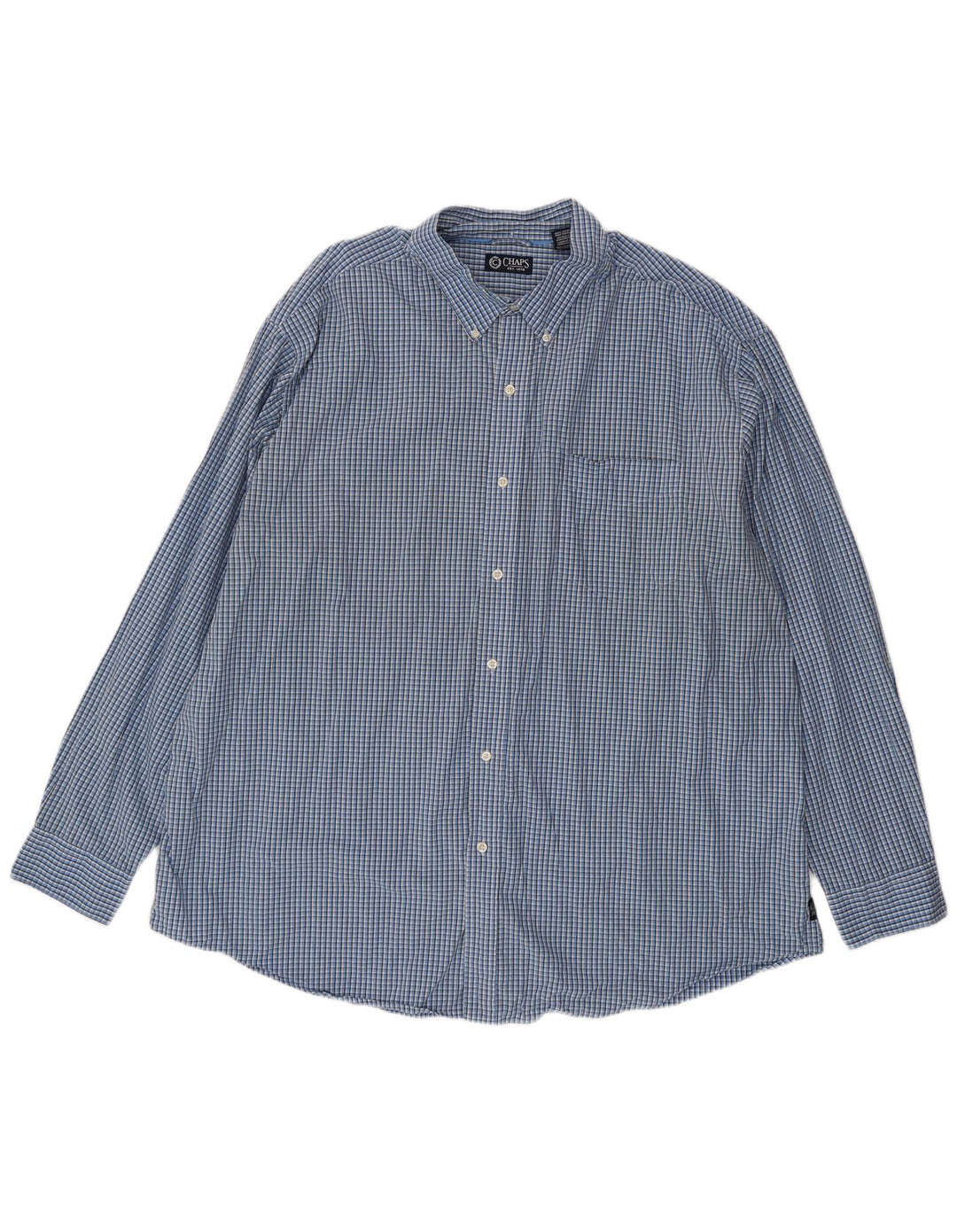 Chaps Chemise Homme 3XL Bleu Vichy Coton