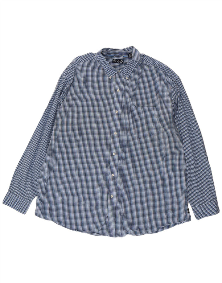 Chaps Chemise Homme 3XL Bleu Vichy Coton