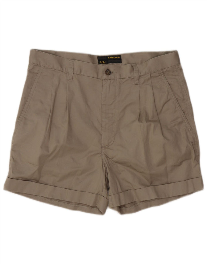 CROWN Short Chino Pegged Homme IT 48 Medium W32 Coton Beige