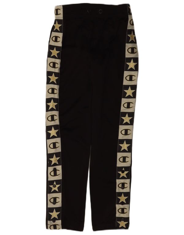 Champion Pantalon de survêtement graphique pour femme UK 10 Small Noir Colourblock
