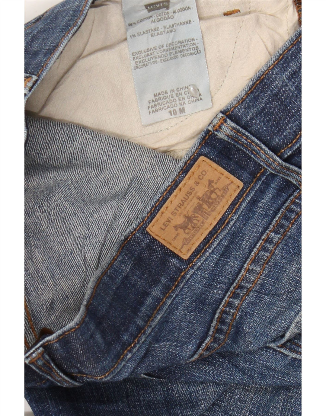 Levi's Jean bootcut 525 pour femme US 10 Large W30 L28 Bleu Coton