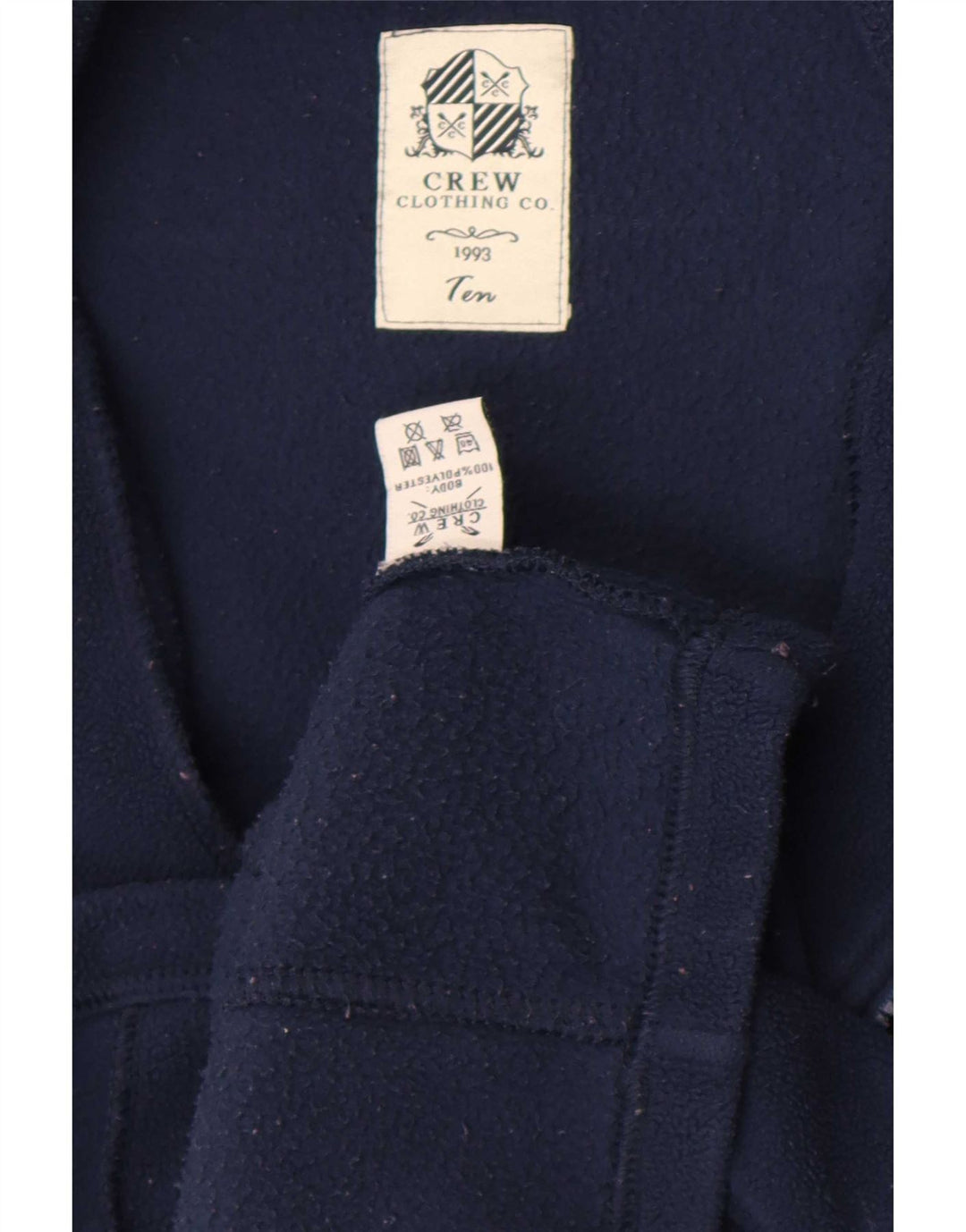 Crew Clothing Veste polaire pour femme UK 10 Small Bleu marine Polyester