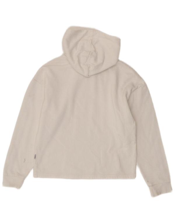 Puma Pull à capuche graphique court pour fille 13-14 ans Blanc Colorblock
