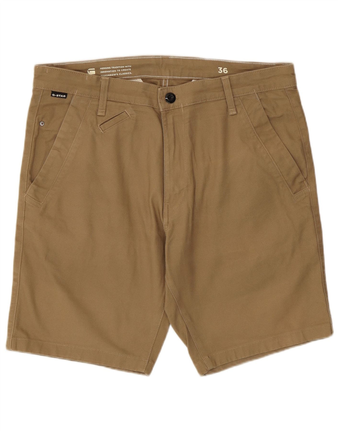 G-Star Short Chino Homme W36 Large Kaki Coton