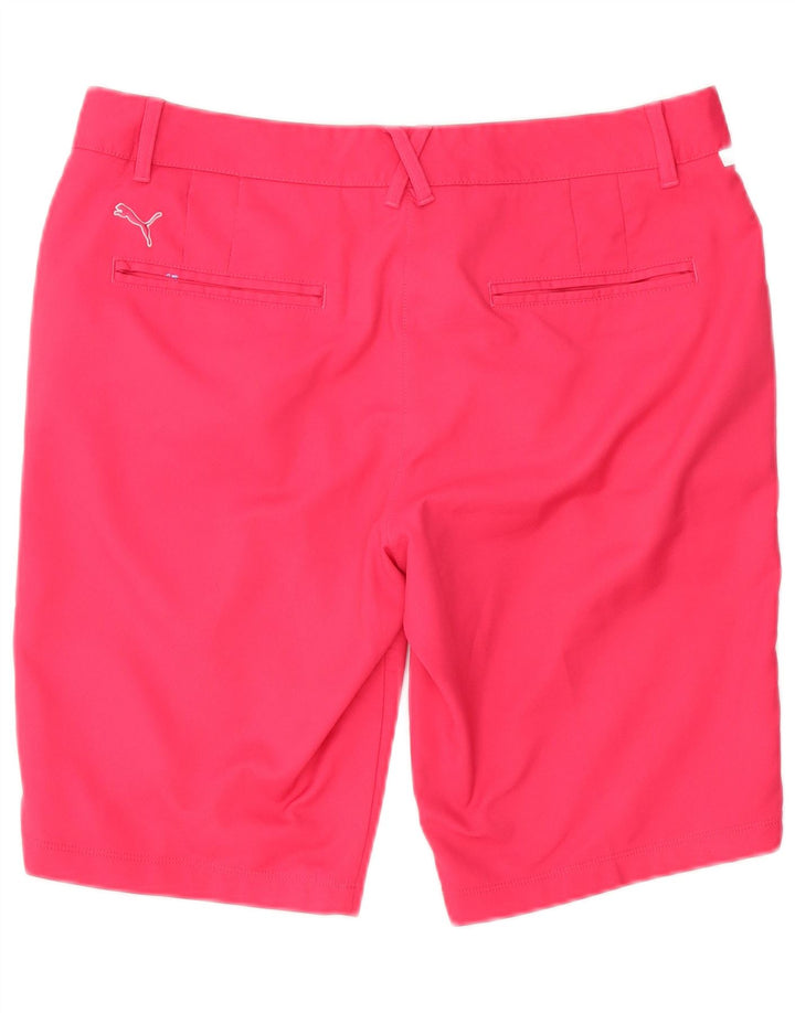 Puma Short Chino Femme UK 14 Large W34 Rose Polyester