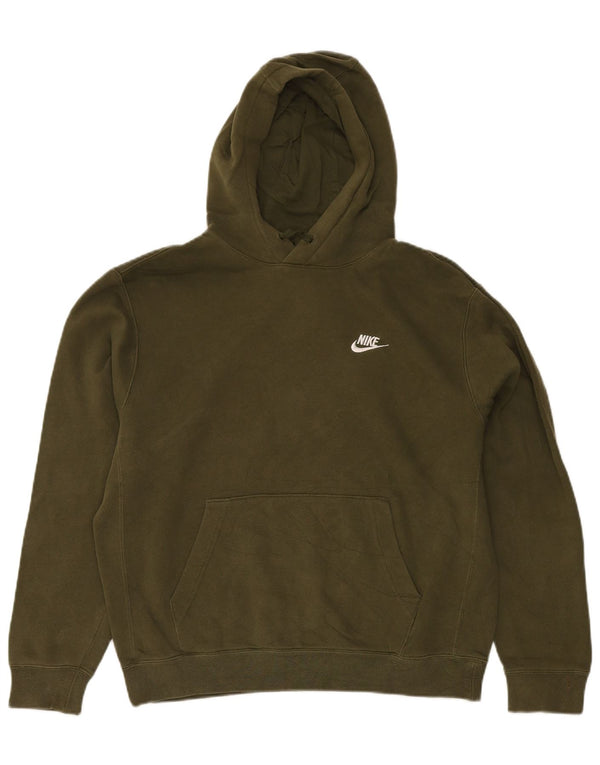 Nike Pull à capuche en coton kaki moyen pour homme