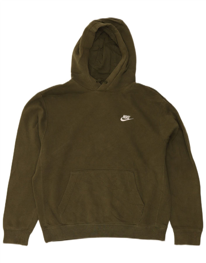 Nike Pull à capuche en coton kaki moyen pour homme