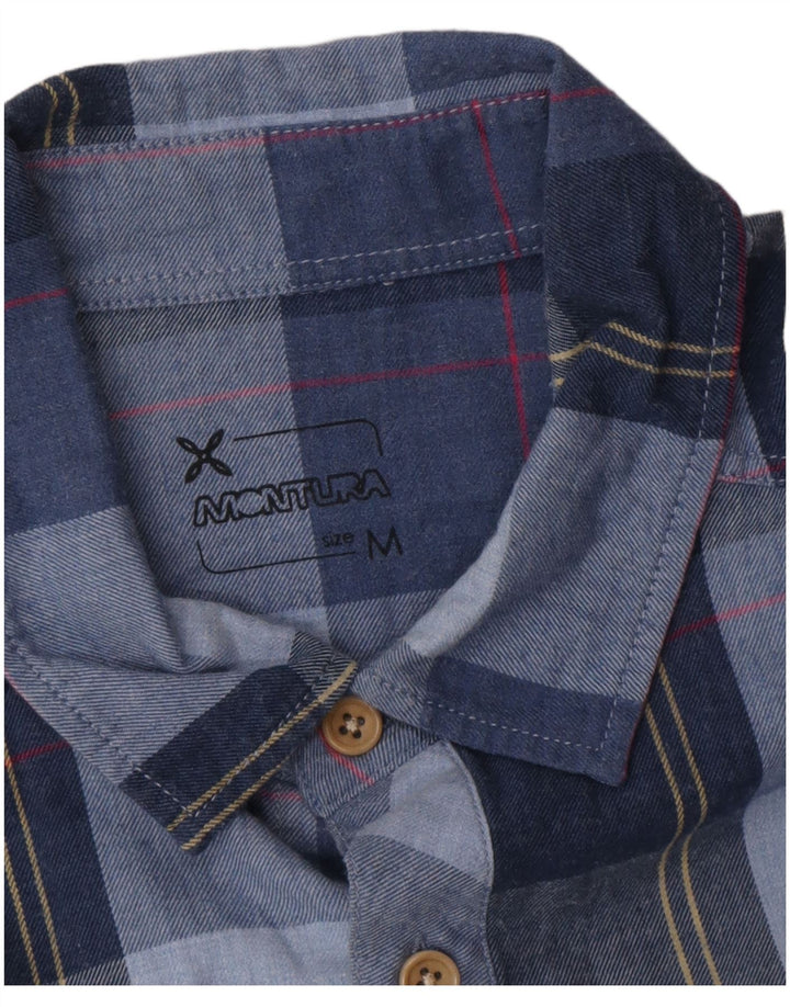 MONTURA Chemise Flanelle Homme Carreaux Bleu Marine Moyen