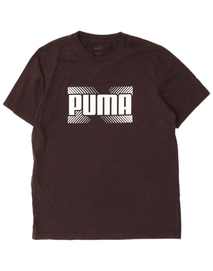 PUMA Mens Graphic T-Shirt Top Medium Black