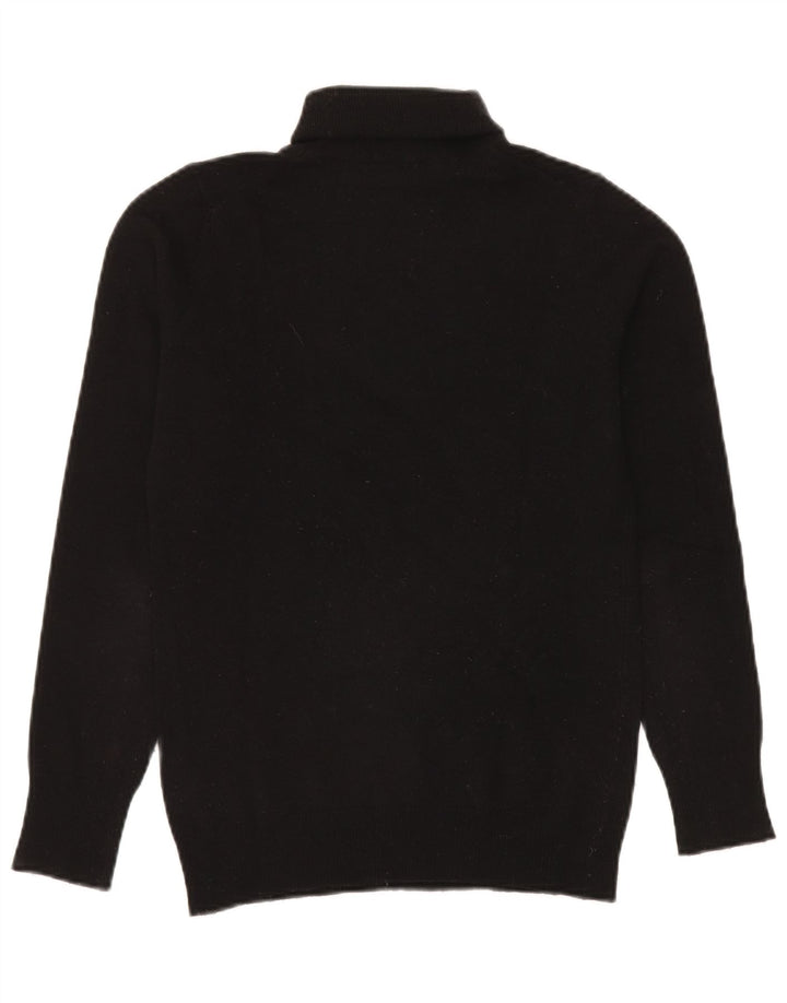 Benetton Pull col roulé pour femme UK 10 Petite laine noire