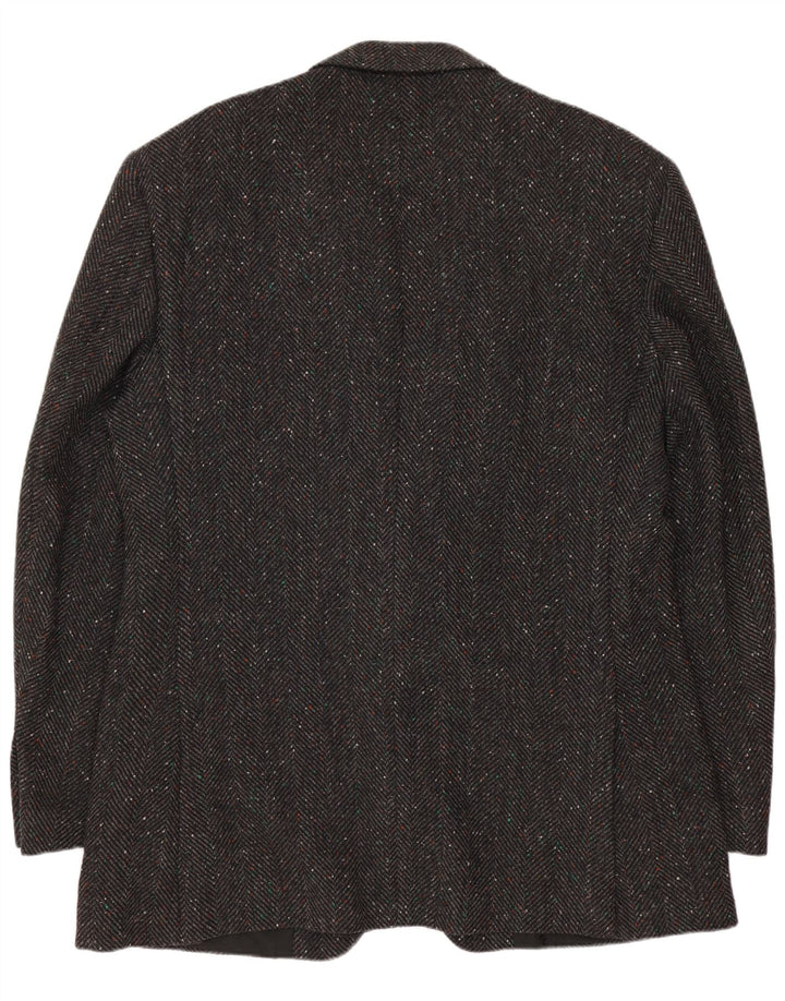 Cacharel Veste Blazer 2 Boutons Homme IT 52 XL Laine à Chevrons Gris
