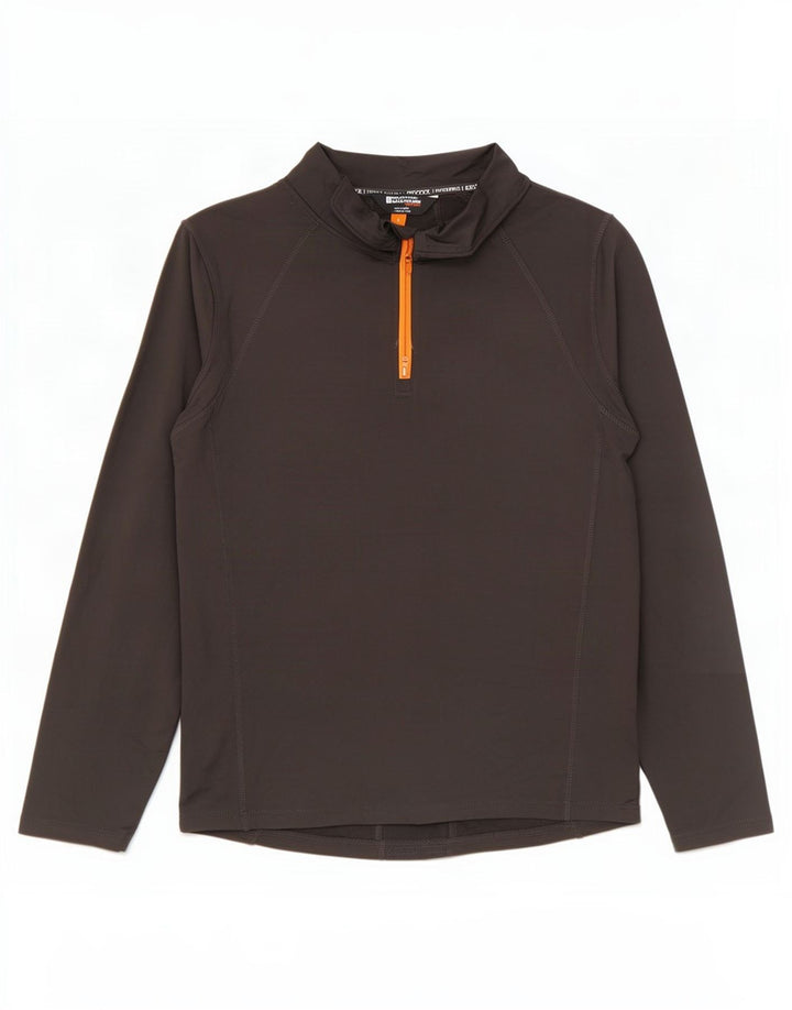Mountain Warehouse Haut IsoCool Zip Neck Manches Longues Homme Gris Moyen