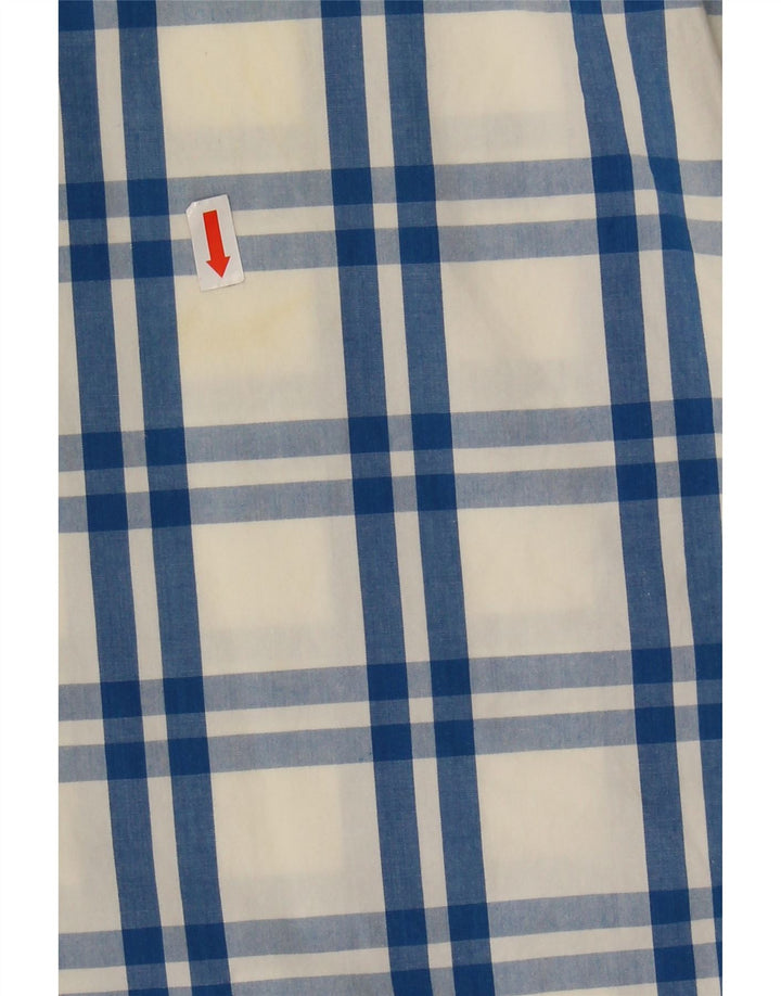 LEVI'S Mens Classic Fit Short Sleeve Shirt Medium Blue Check Cotton