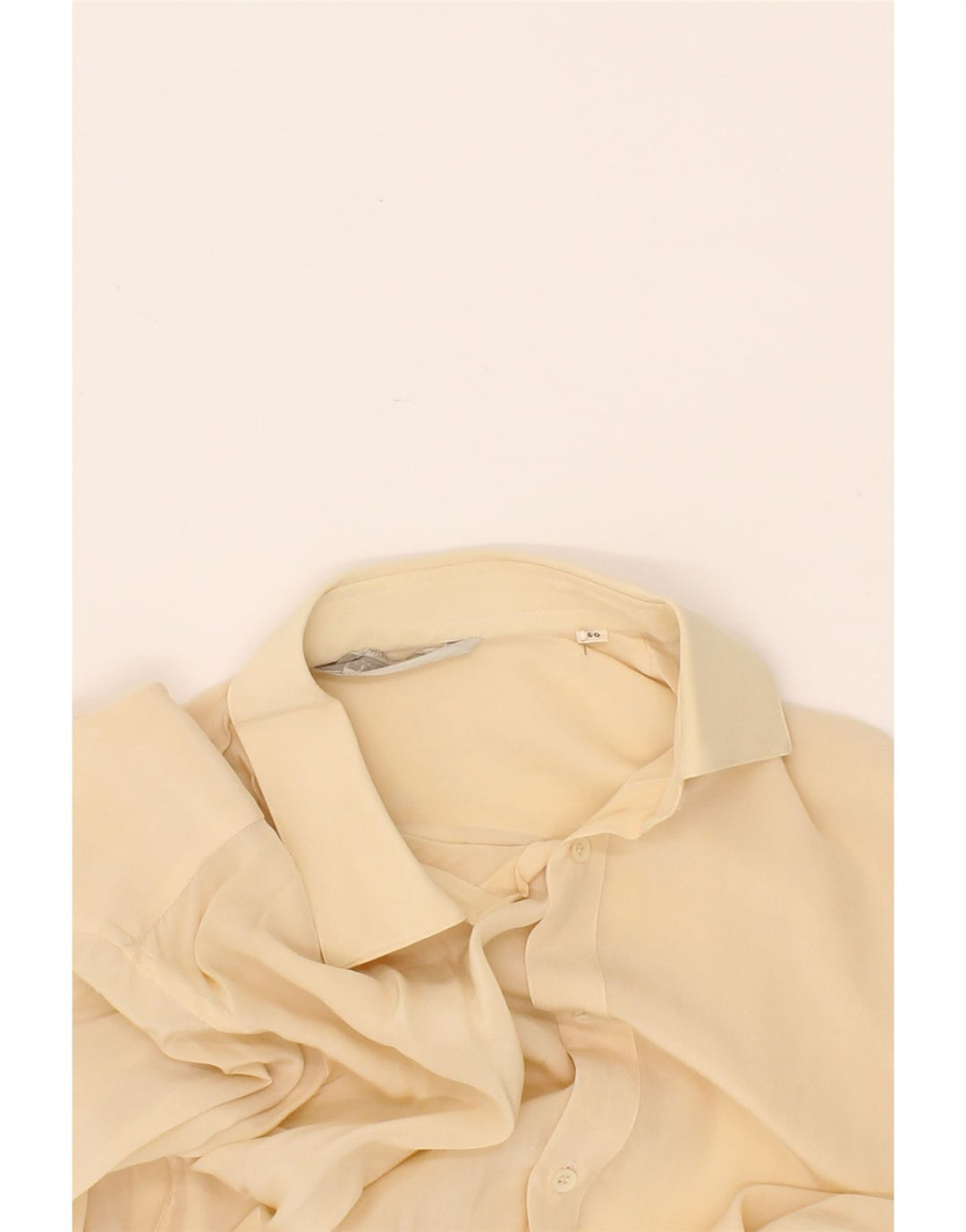 VINTAGE Chemise Homme Taille 40 Jaune Moyen