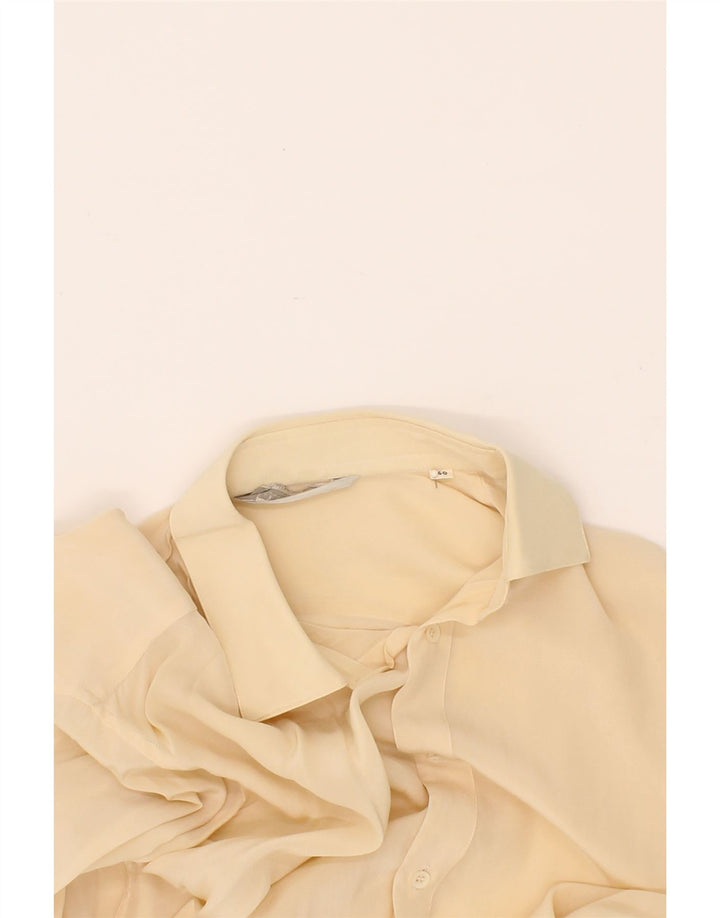 VINTAGE Chemise Homme Taille 40 Jaune Moyen