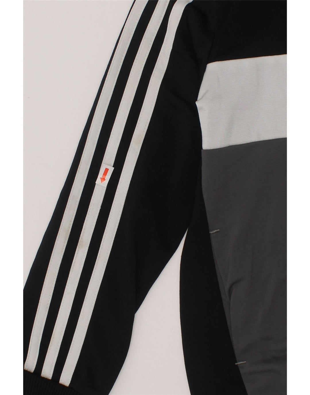 ADIDAS Boys Tracksuit Top Jacket 7-8 Years XS Black Colourblock Polyester Vintage Adidas and Second-Hand Adidas from Messina Hembry 