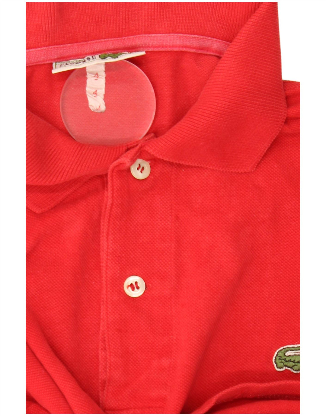 Lacoste Polo à manches longues pour homme Taille 4 Coton rouge moyen