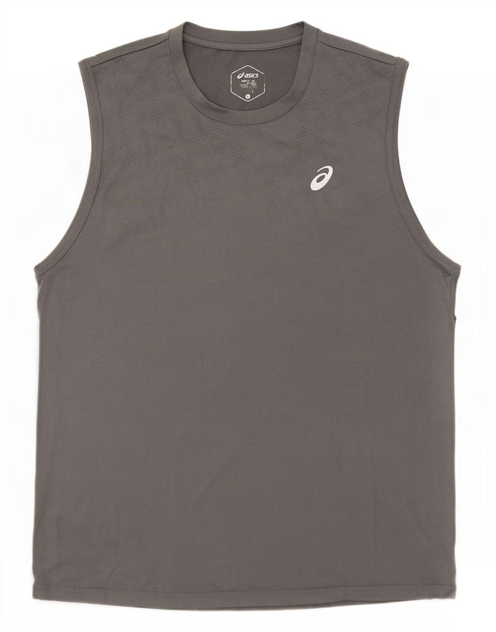 Asics Débardeur Graphic Homme Grand Gris Polyester