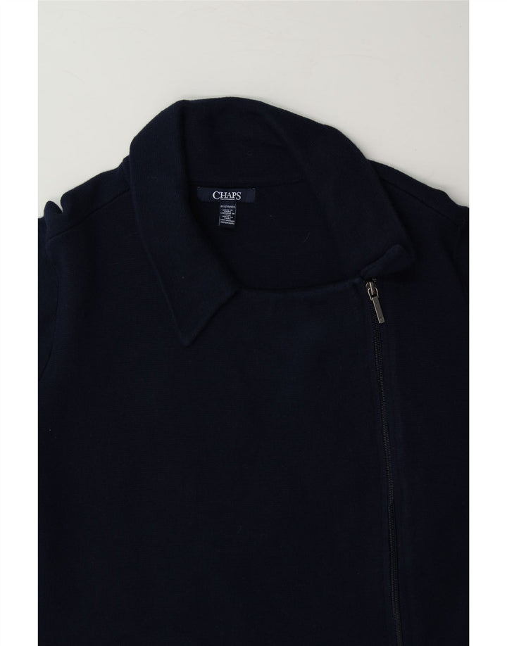 CHAPS Womens Bomber Jacket UK 20 2XL Navy Blue Cotton Vintage Chaps and Second-Hand Chaps from Messina Hembry 