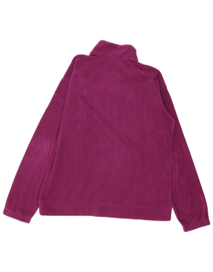 Asics Pull polaire à col zippé pour femme UK 16 Large Violet Polyester