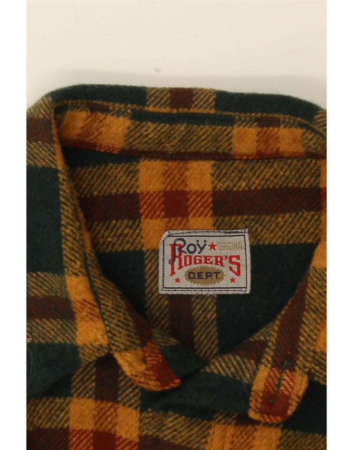 Roy Rogers Surchemise en flanelle pour homme - Grand carreaux verts