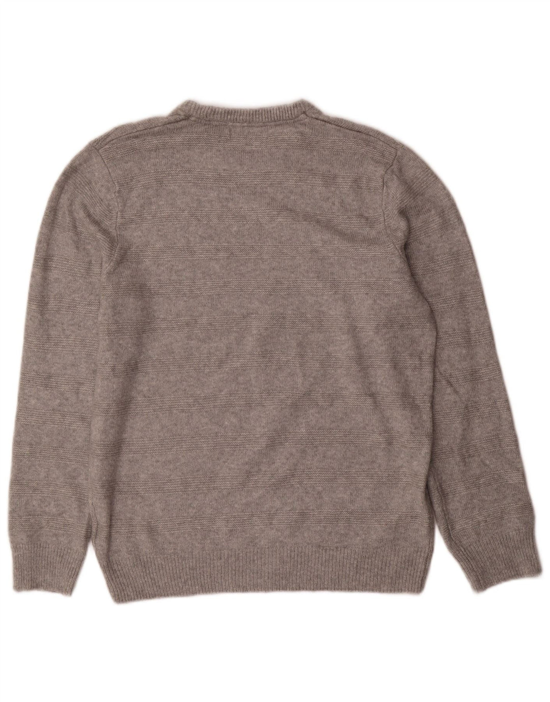 Marks & Spencer Pull col rond homme XL gris rayé acrylique