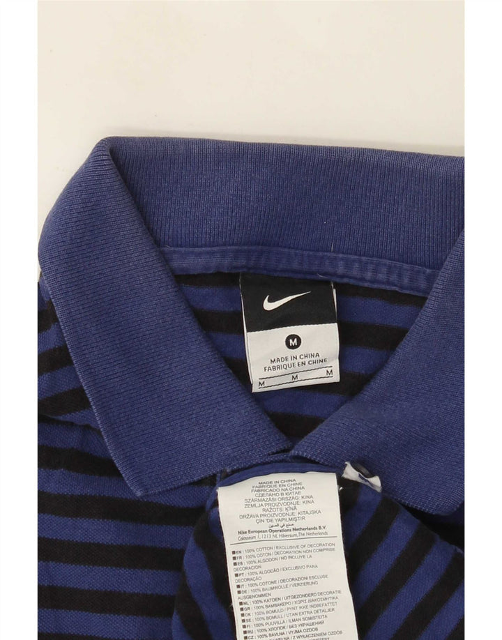 Polo Nike Homme Inter Milan Coton Rayé Bleu Marine Moyen