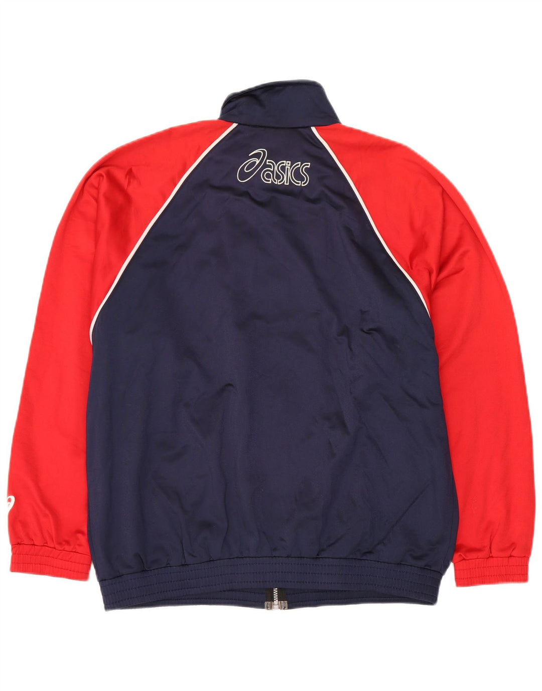 ASICS Veste de Survêtement Graphique Homme Bleu Marine Moyen Colorblock