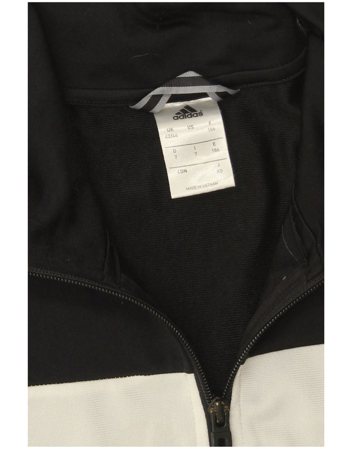 Adidas Veste de survêtement pour homme UK 42/44 Large Noir Colourblock Polyester