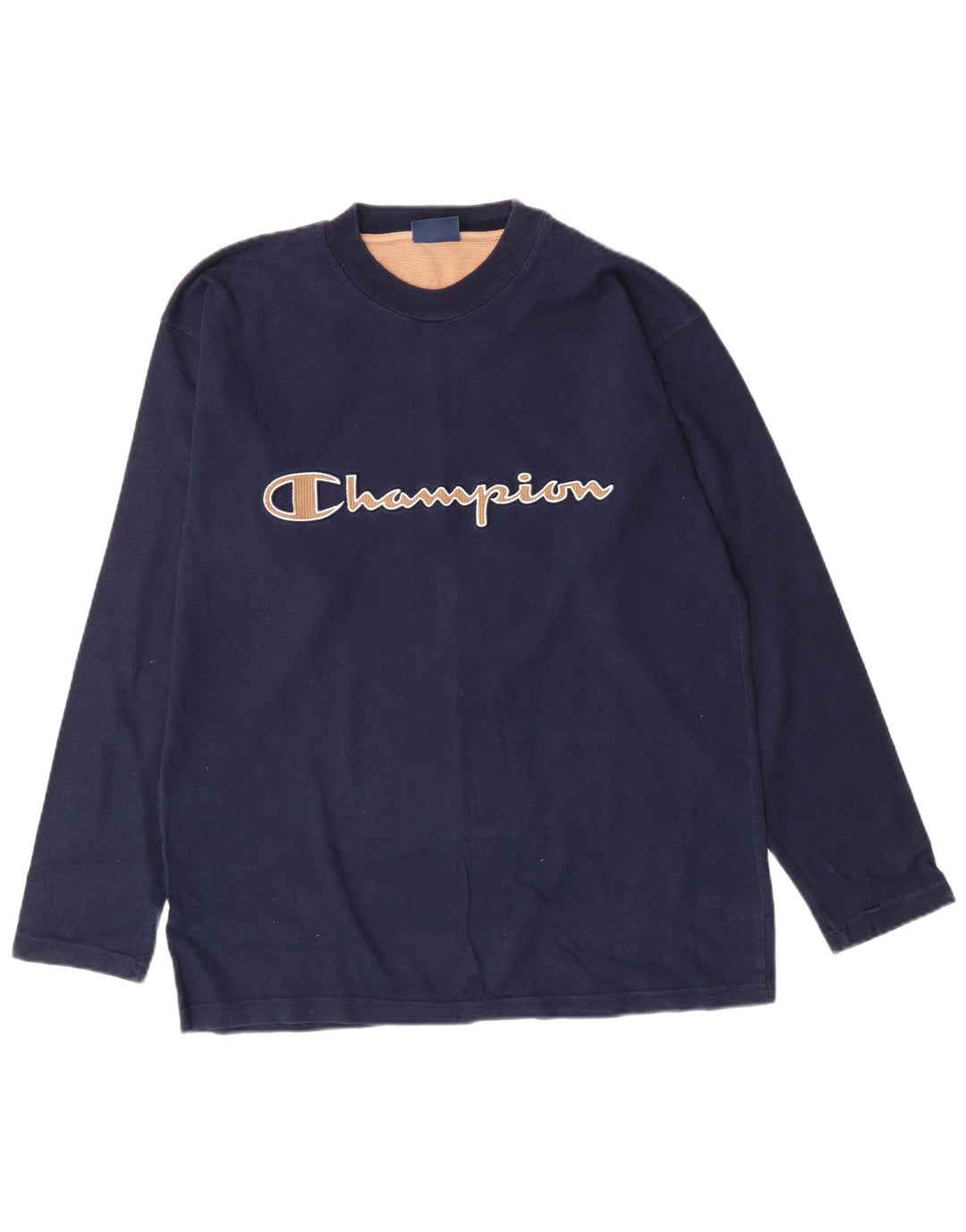 CHAMPION Haut graphique à manches longues pour homme en coton bleu marine moyen