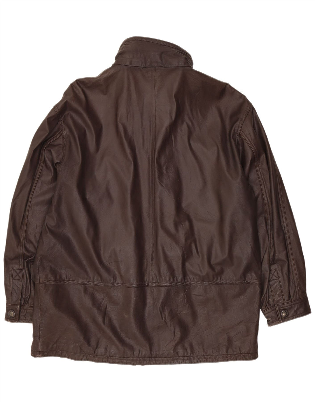 veste en cuir homme vintage UK 40 Grand cuir brun