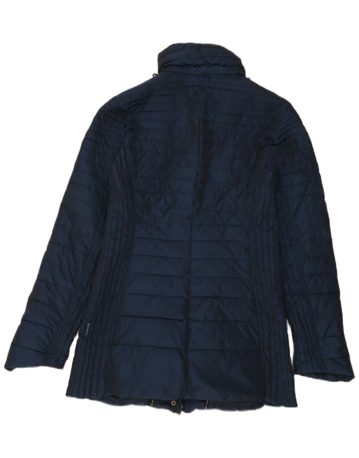 Armani Jeans Manteau rembourré pour femme EU 42 Large Bleu Marine Polyester