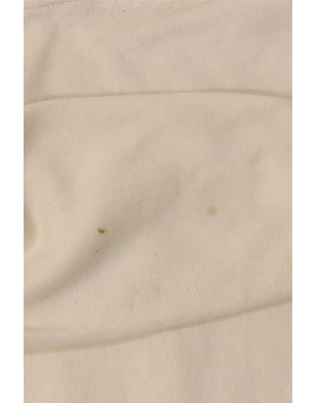 CHAMPION Pull polaire à capuche graphique pour femme UK 14 Medium Off White Cotton