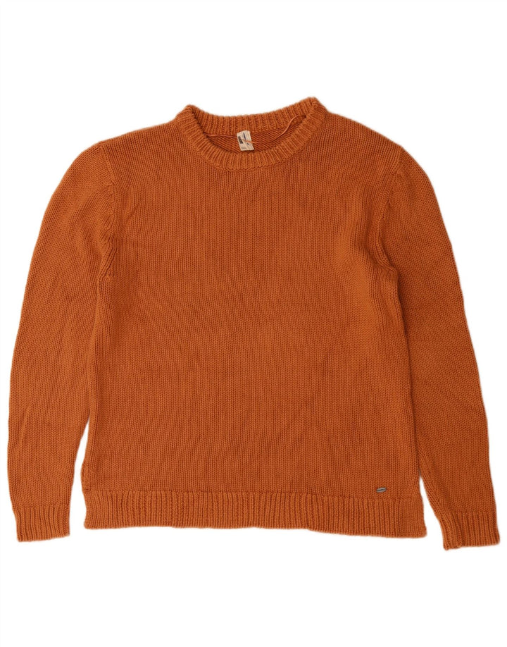 O'Neill Pull à col rond pour femme UK 14 en coton orange moyen