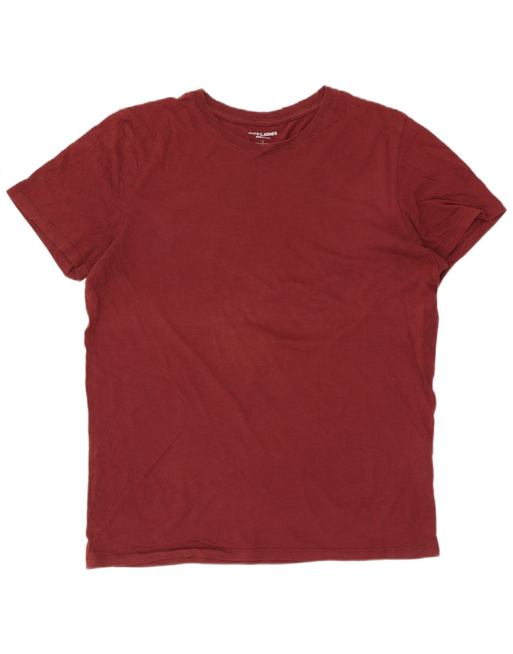 JACK & JONES T-Shirt Homme Haut Large Bordeaux Coton