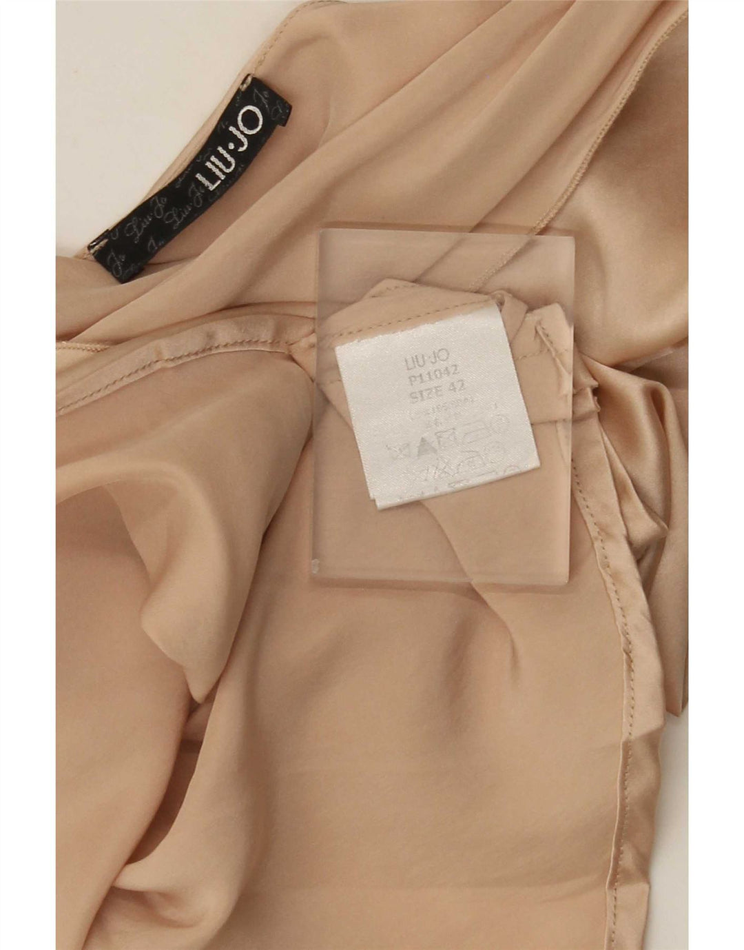 Liu Jo Femme Blouse Top IT 42 Beige Moyen Colorblock Soie