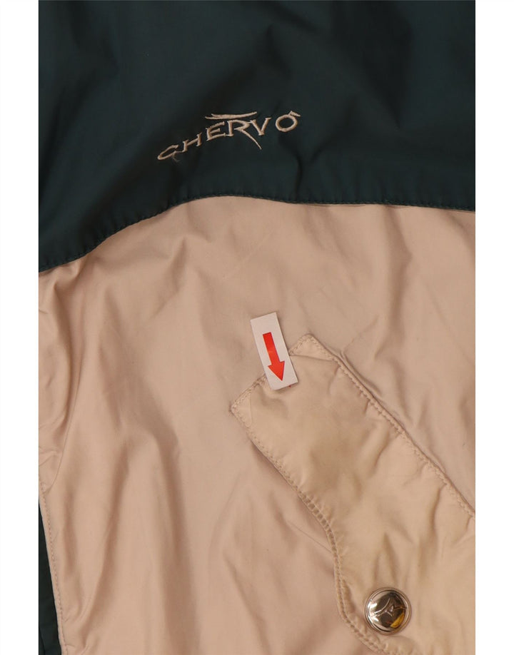 Chervo Veste coupe-vent graphique pour homme UK 36 Small Vert Colorblock