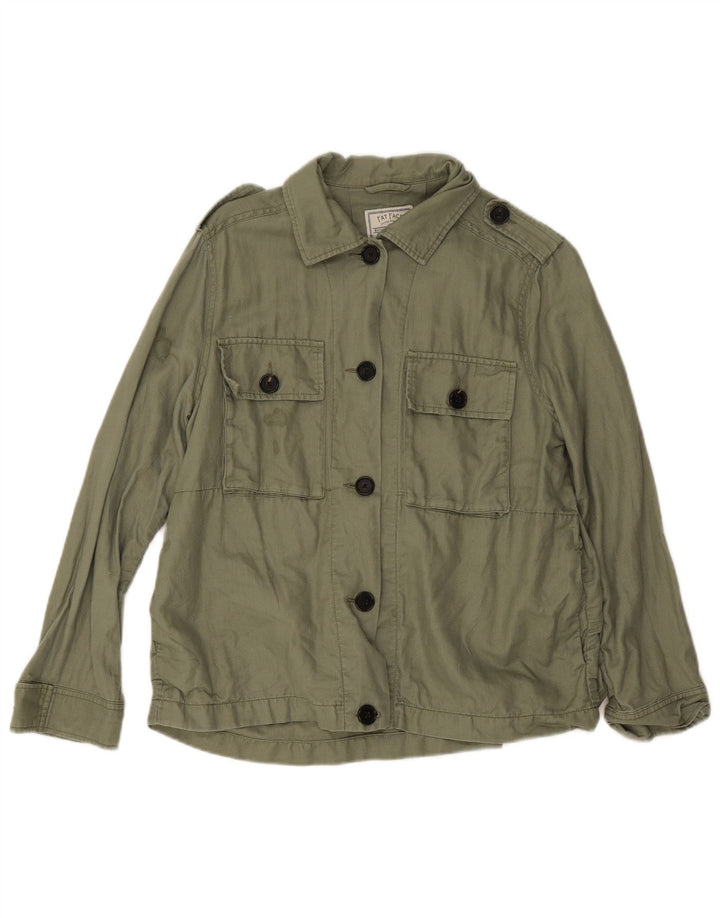 Fat Face Veste militaire surdimensionnée pour femme UK 8 Petit lin vert