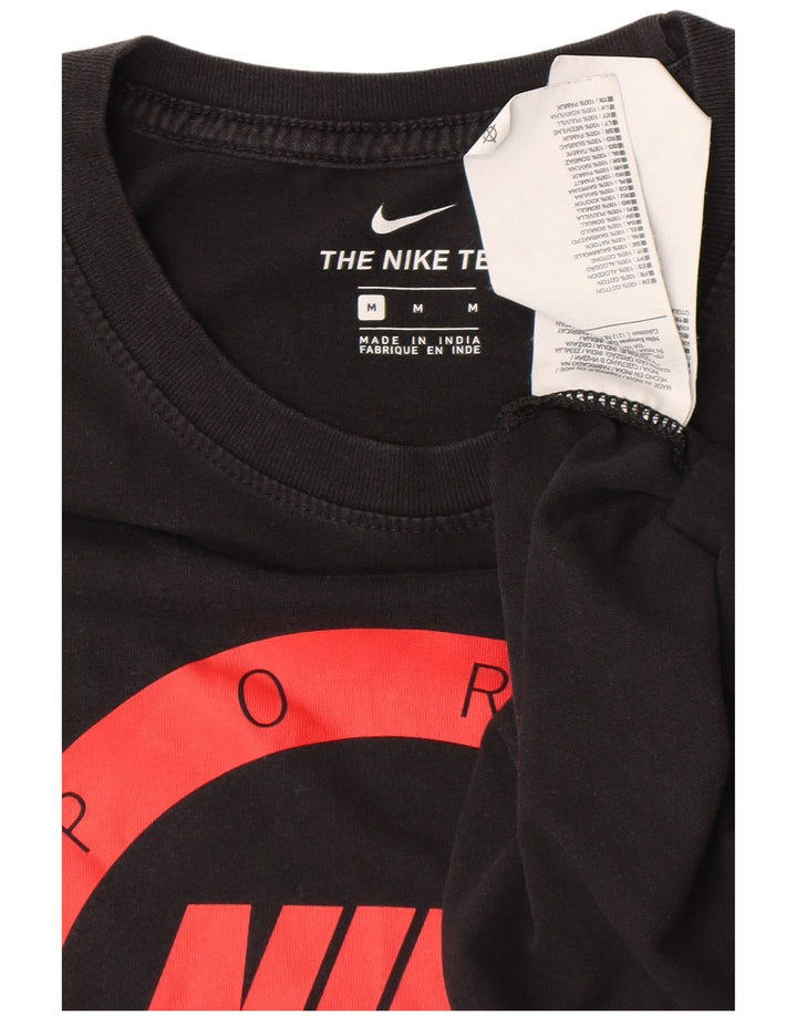 NIKE T-shirt graphique pour homme en coton noir moyen
