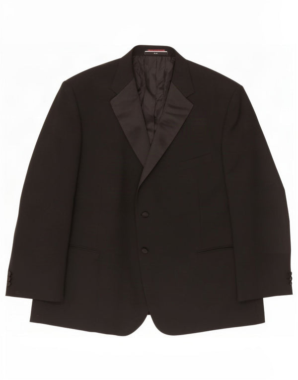 Marks & Spencer Veste blazer à 2 boutons pour homme UK 52 3XL Noir Polyester
