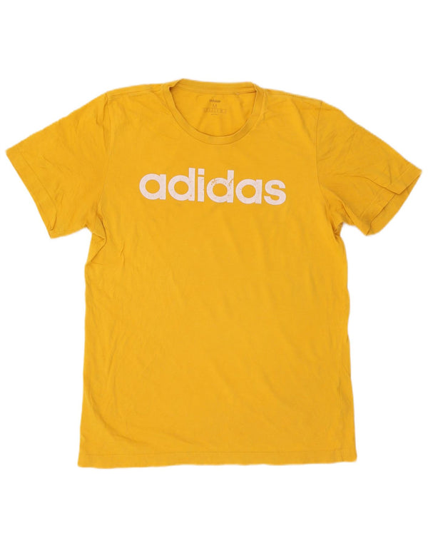 Adidas T-Shirt Graphique Homme Jaune Moyen Coton